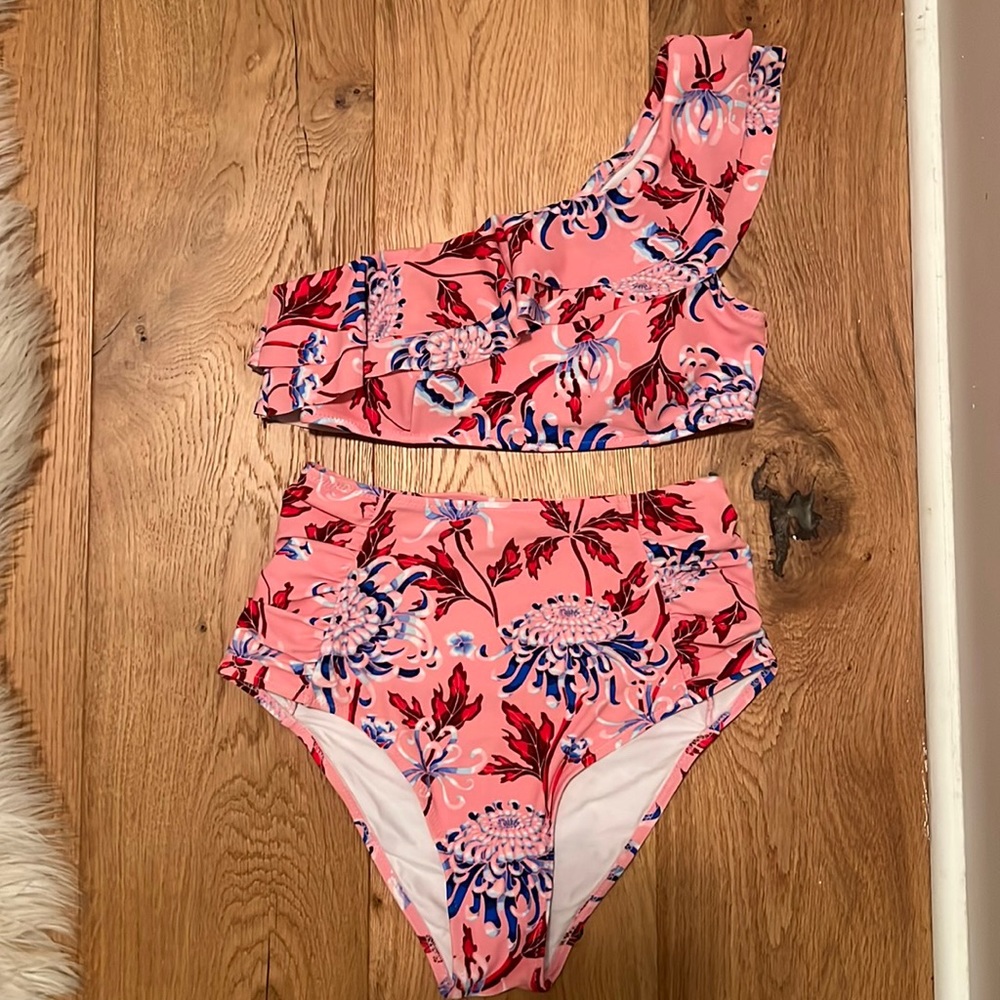 Cupshe Pink High Waist Bikini